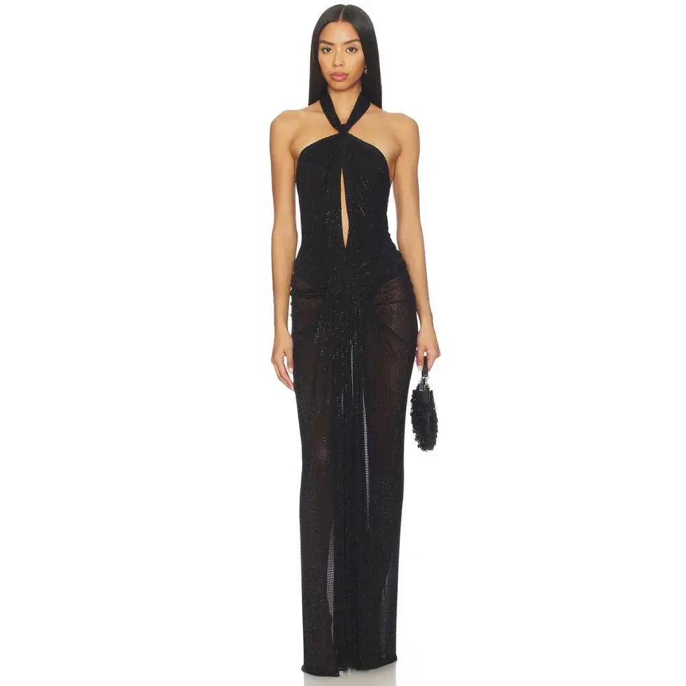 Ronny Kobo REVOLVE Katia Dress in Black Women's Small Prom Wedding Sexy - Picture 1 of 9